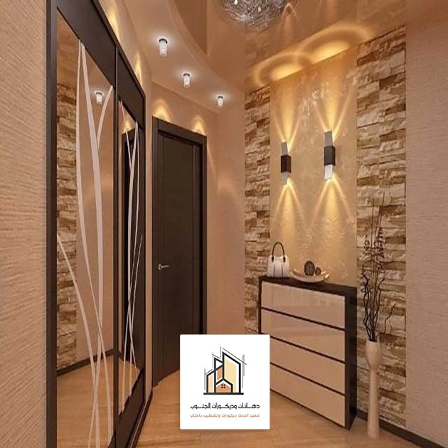 ديكور مداخل مع اضاءة الجنوب