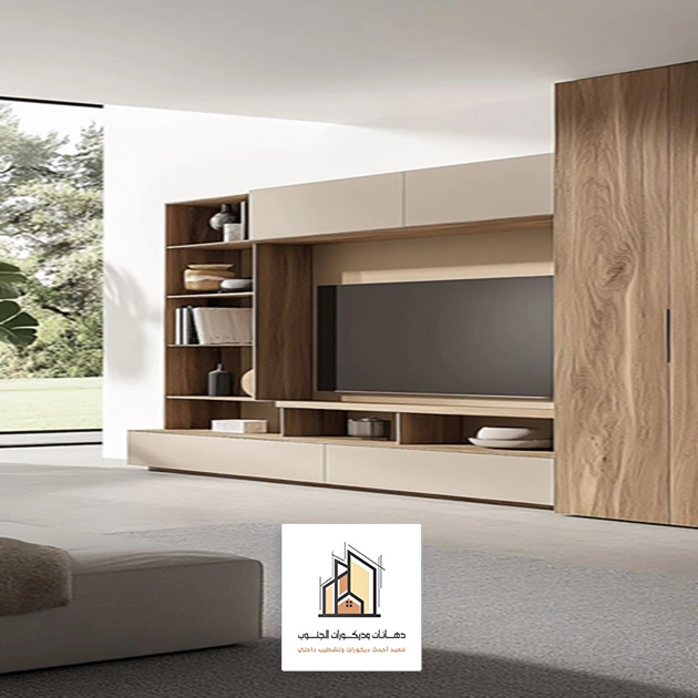 ديكور تلفزيون خشب ابها