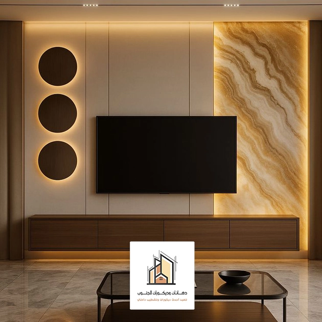 ديكور جدار تلفزيون بالجنوب