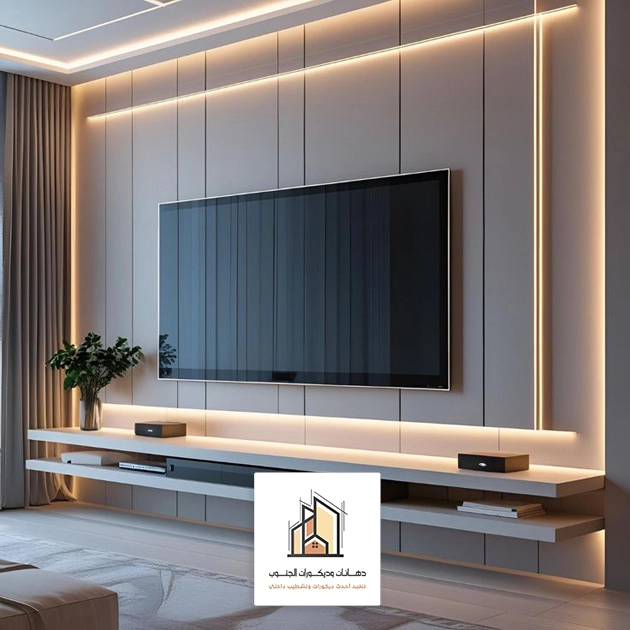 ديكور تلفزيون خشب ابها