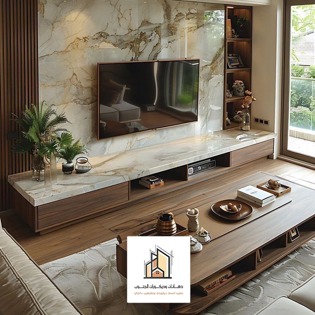 ديكور جدار تلفزيون ابها